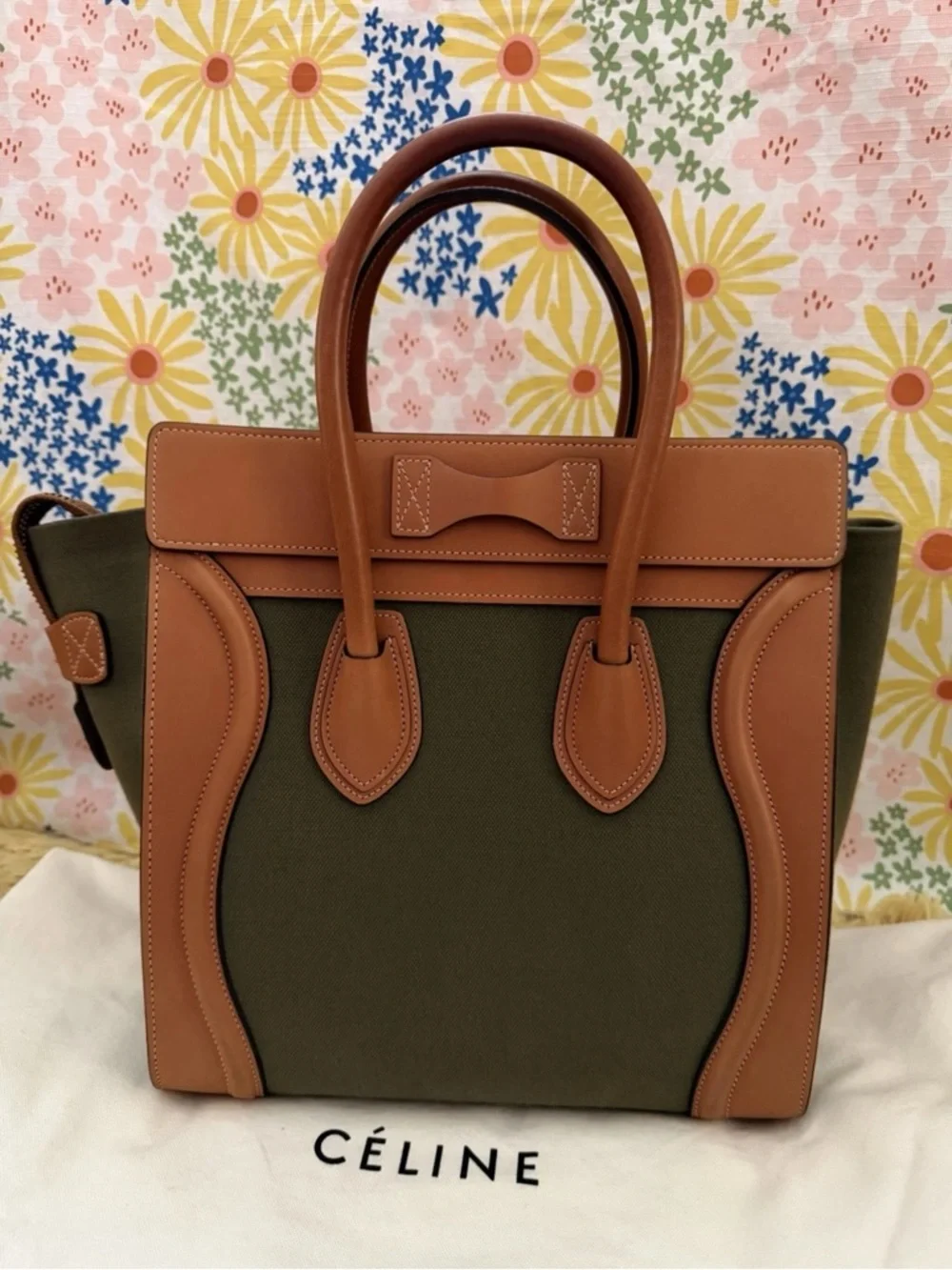 Flash sale before consignment; Celine Canvas and Leather Mini Luggage Tote - Picture 12 of 16